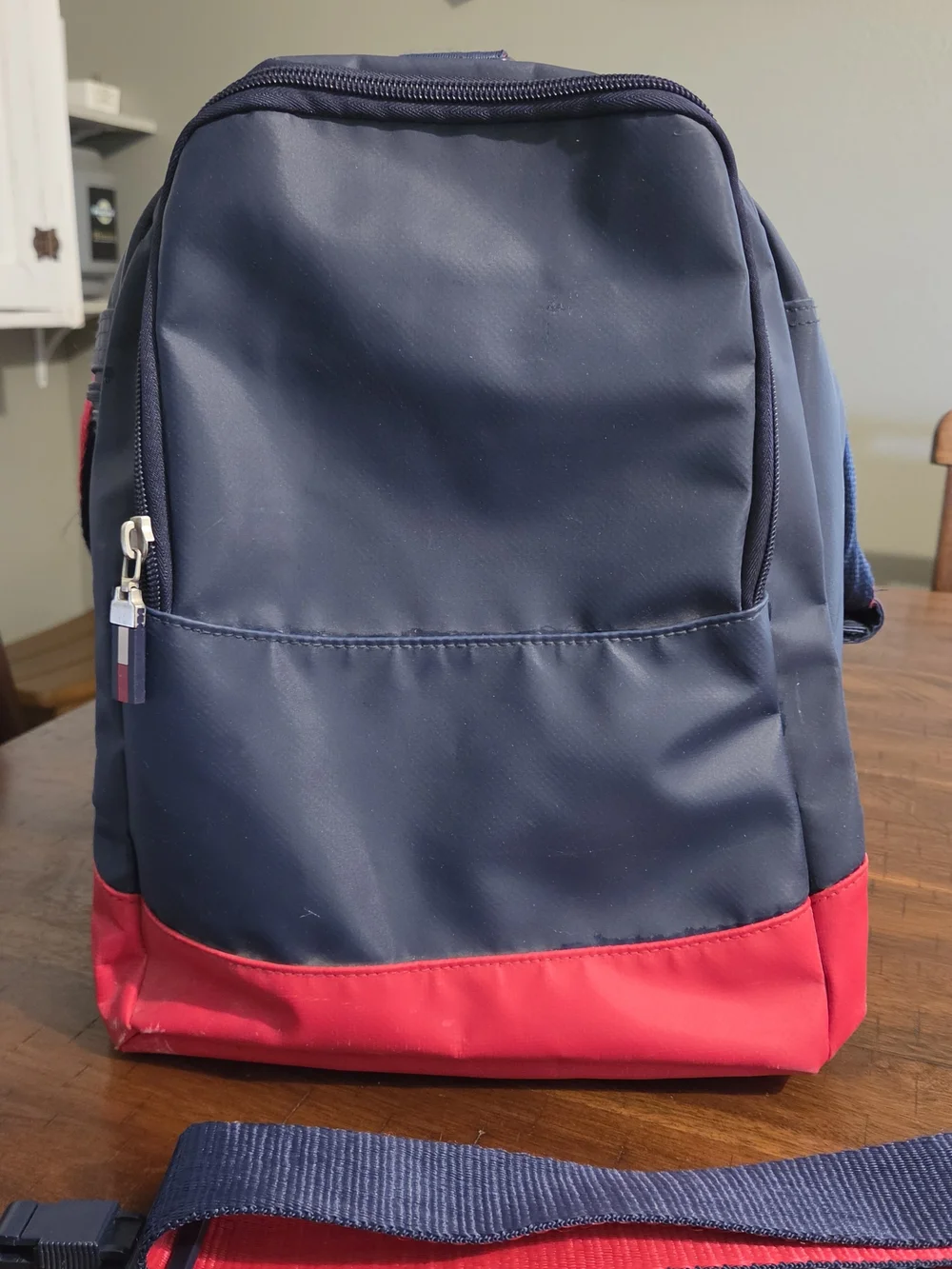Tommy Hilfiger 1990s CLASSIC Navy and Red Travel Duffel